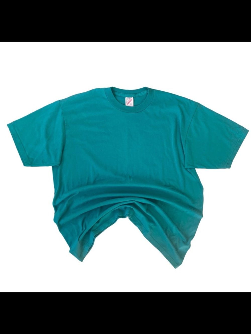 Vintage 1990’s Jerzees 50/50 Heavyweight Teal Made In USA Tee Shirt Size XL